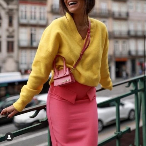 ZARA Flap Detail Pencil Skirt - Picture 3 of 11